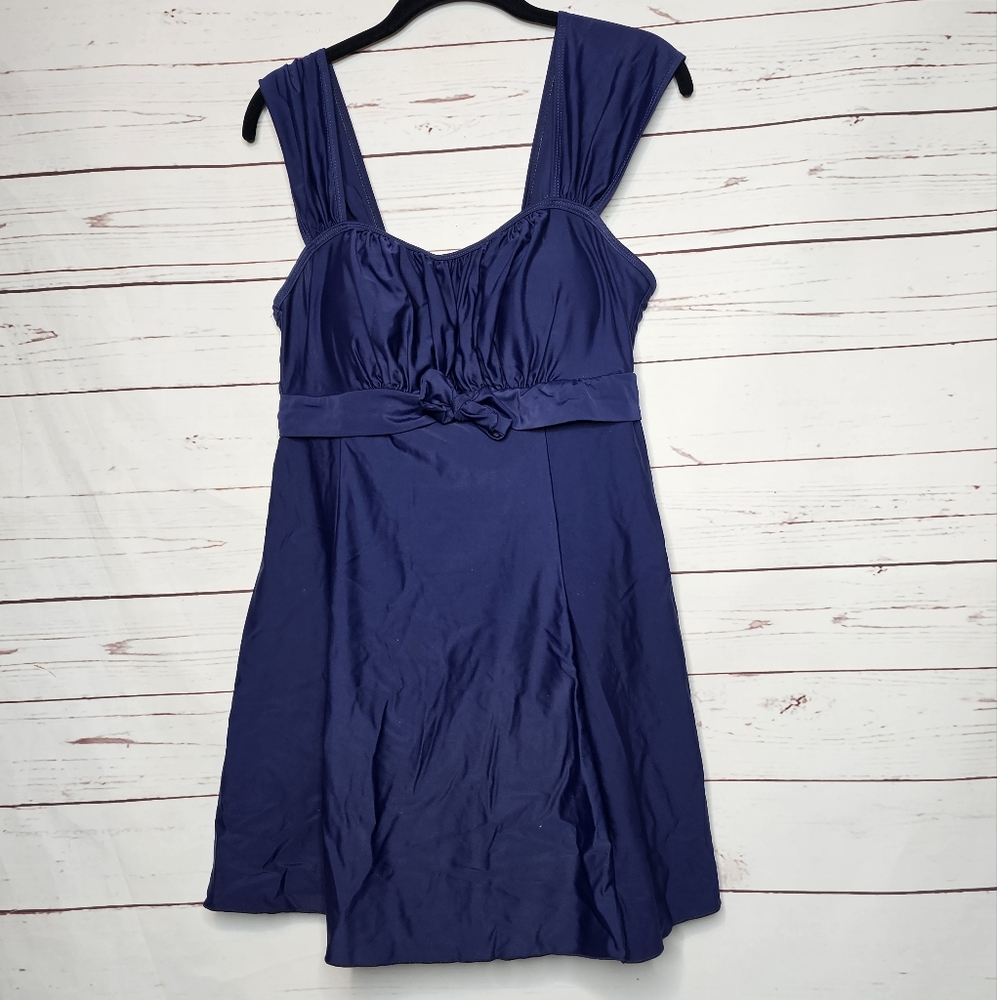 Wantdo Navy Blue One Piece Swim Dress